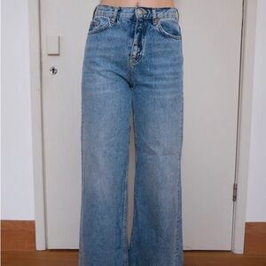 Topshop Light Blue Flare Jeans